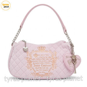 Juicy Couture Lilac Mist Quilted Velour Juicy Tale Shoulder Bag NWT
